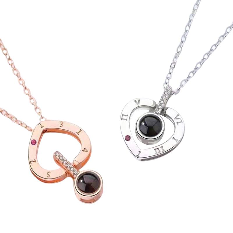 Timeless Heart – Custom Pet Photo Projection Necklace