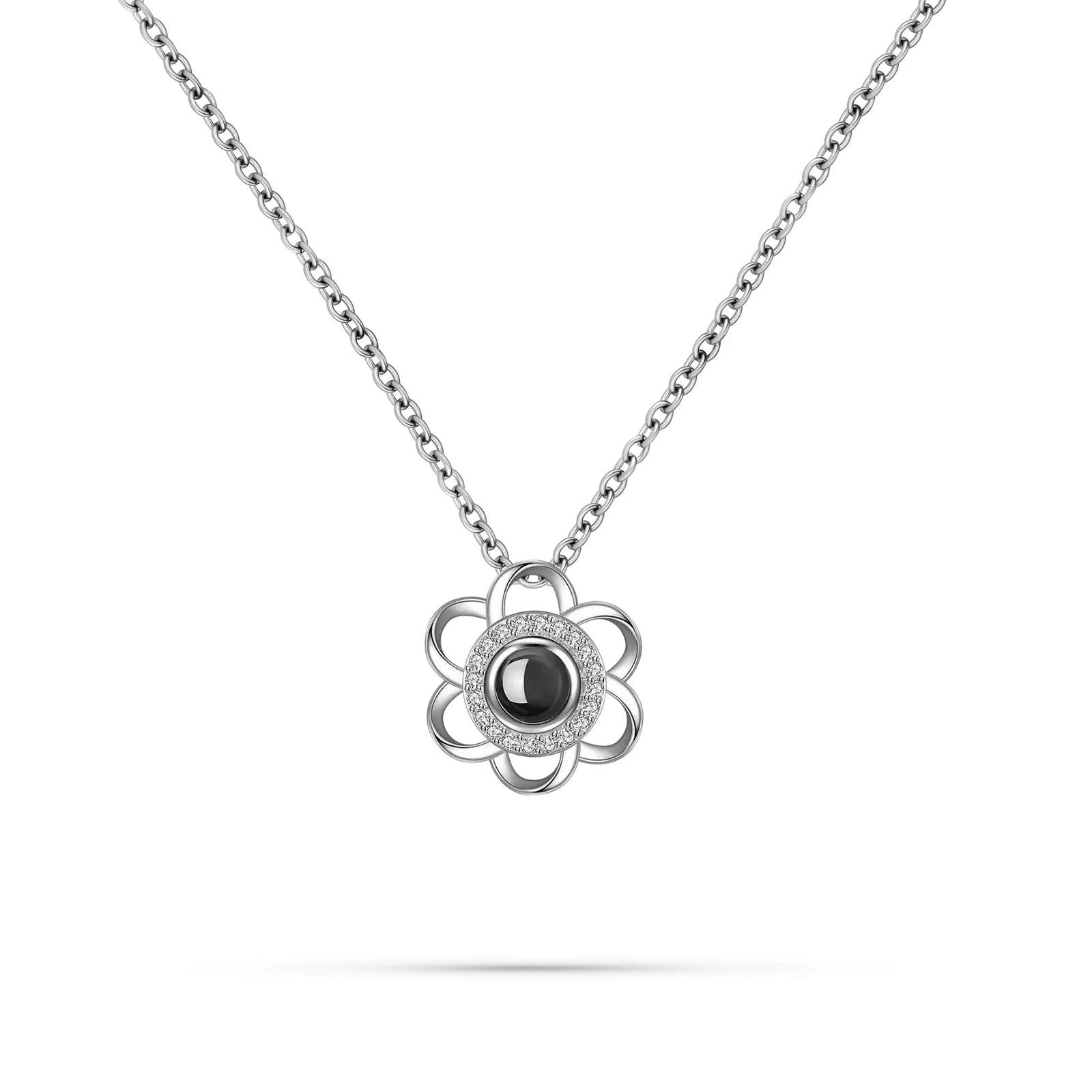 Blooming Memory – Custom Pet Photo Projection Necklace
