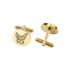 Custom Engraved Pet Cufflinks | Personalised Keepsake for Him