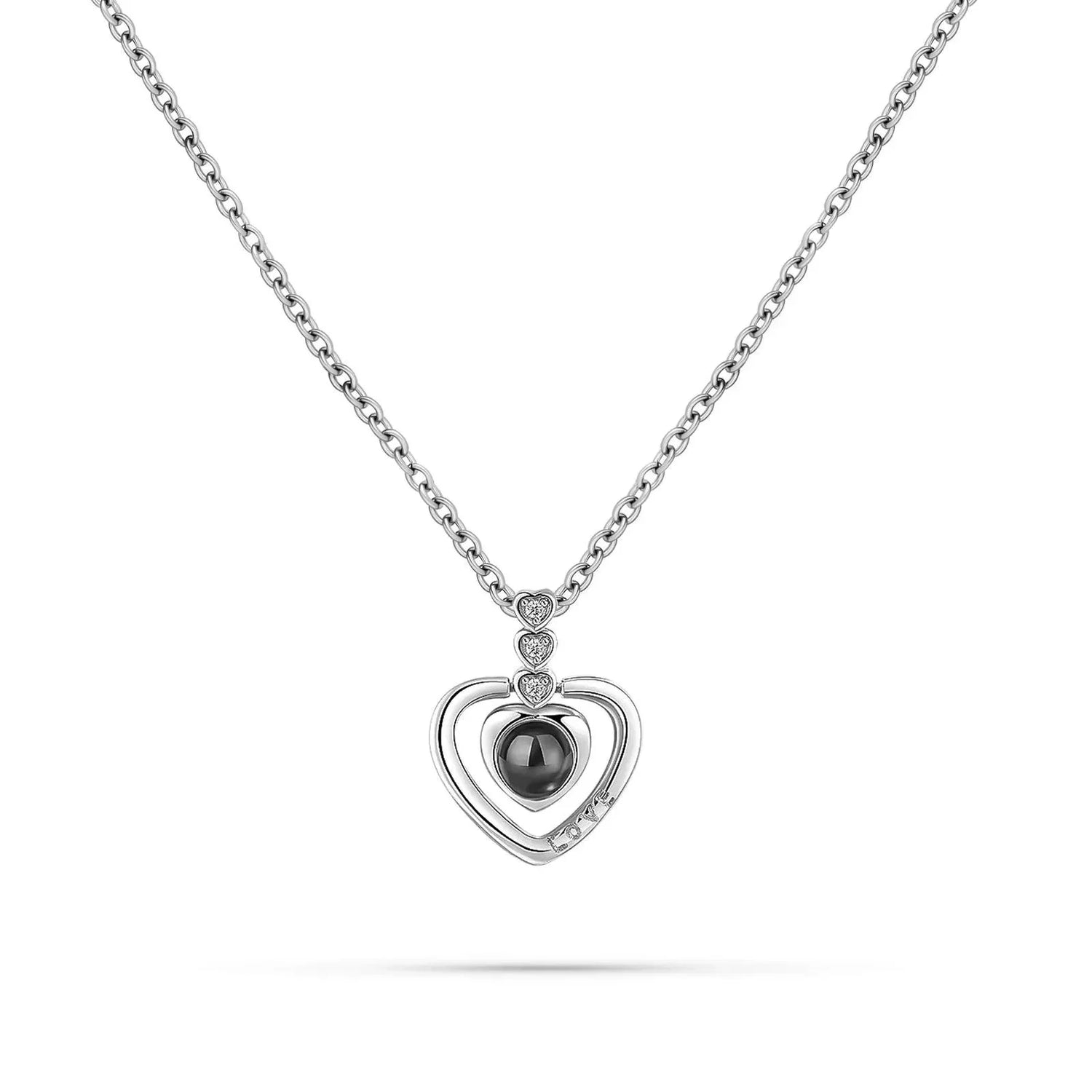 Triple Heart – Custom Photo Projection Necklace