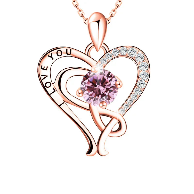 Boundless Heart Birthstone Necklace