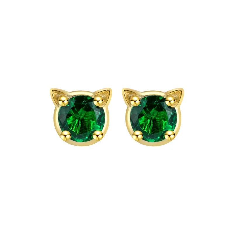 Purrlight Birthstone Stud Earrings