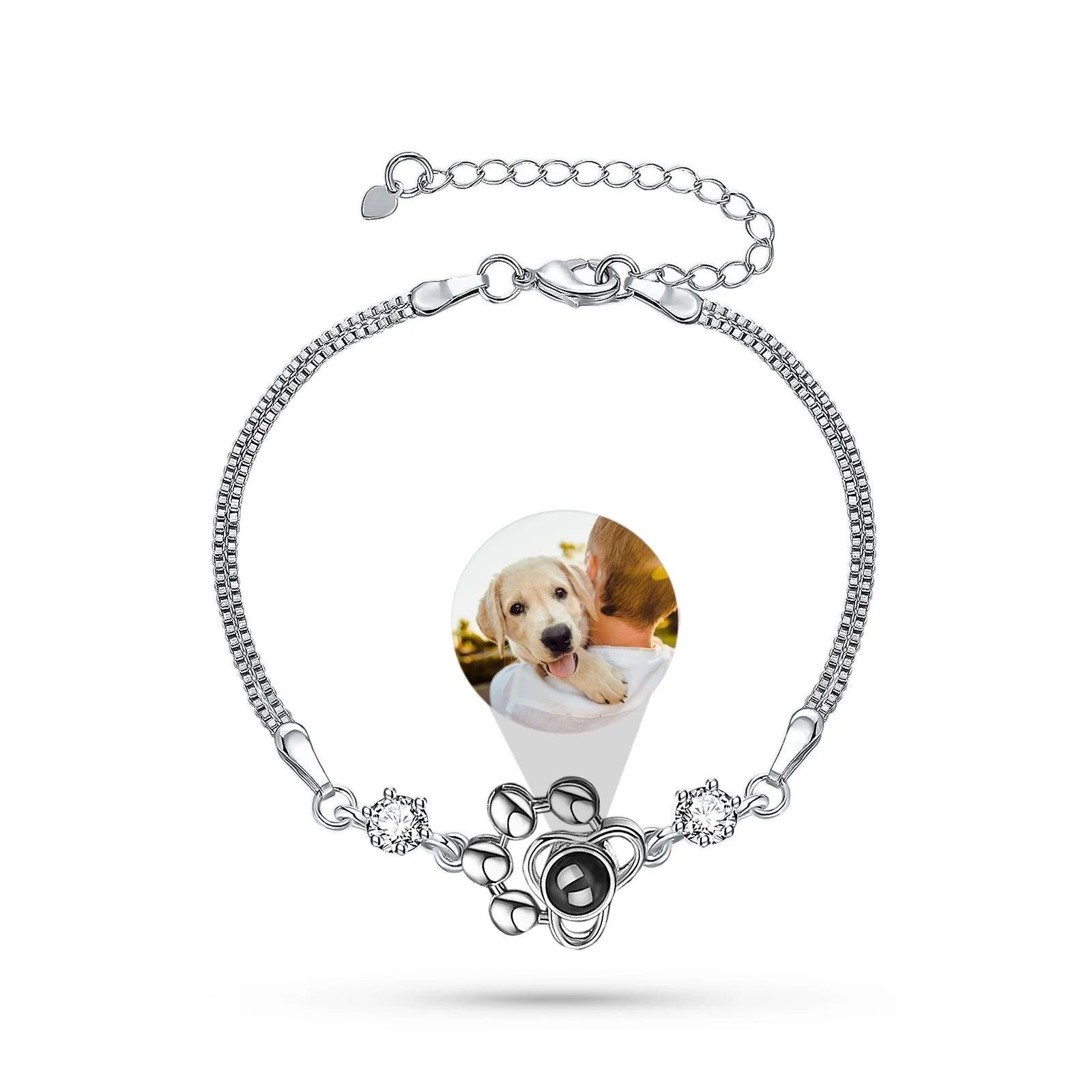 Pawprint of My Heart – Custom Pet Projection Bracelet