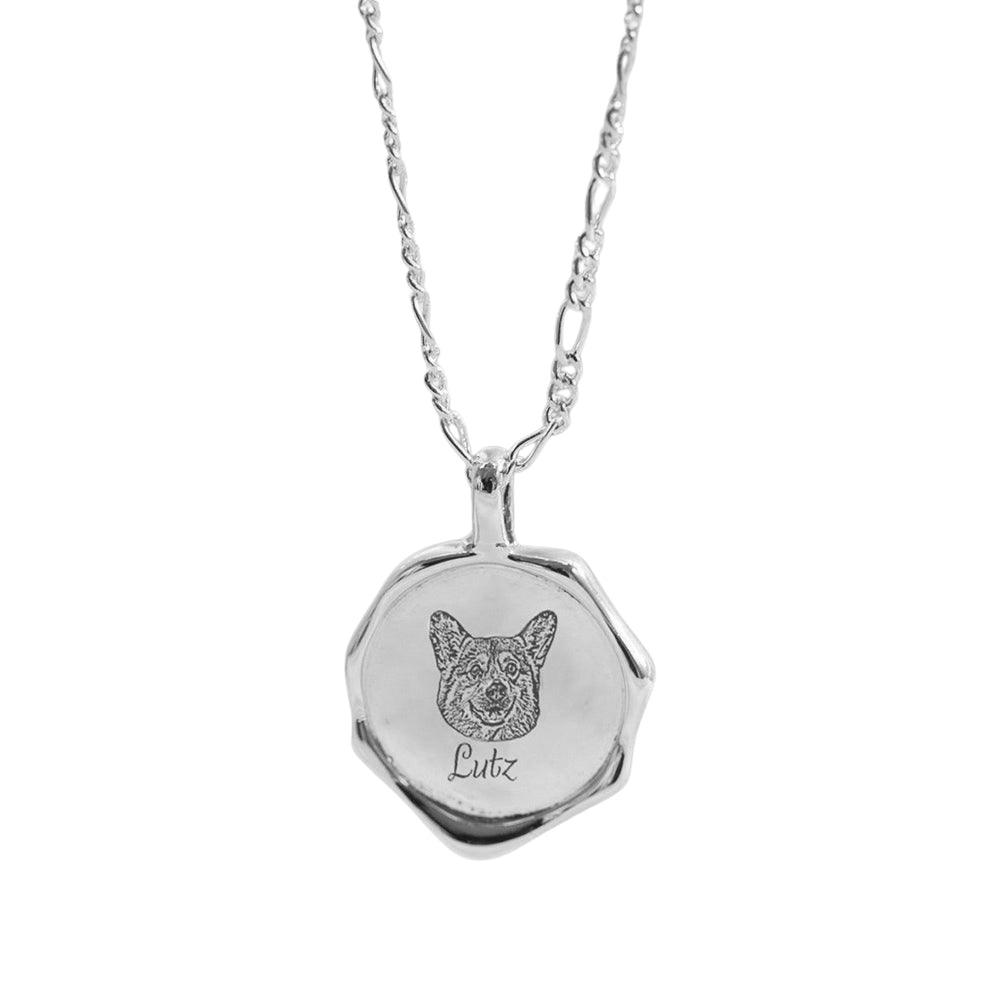 Personalised Pet Necklace | Deep Engraved Photo Jewellery