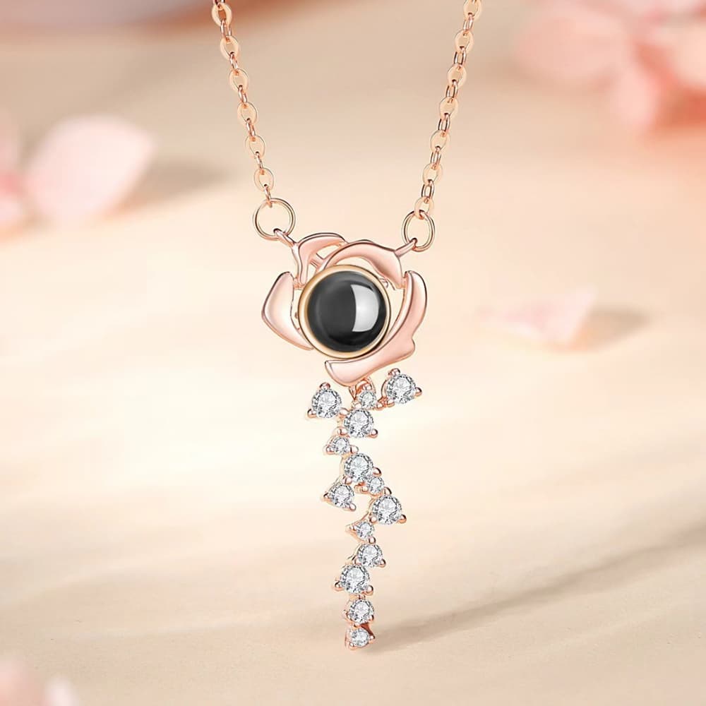 Eternal Rose – Custom Pet Photo Projection Necklace