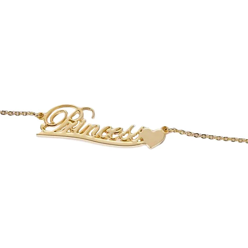 Elegant Fashion Heart Personalized Name Necklace