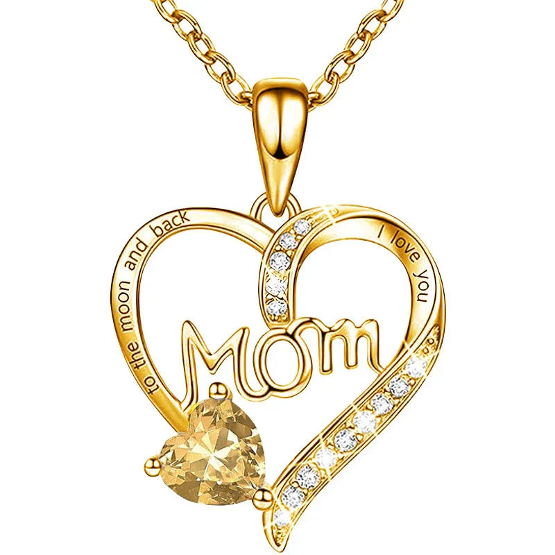 To The Moon & Back Birthstone Necklace