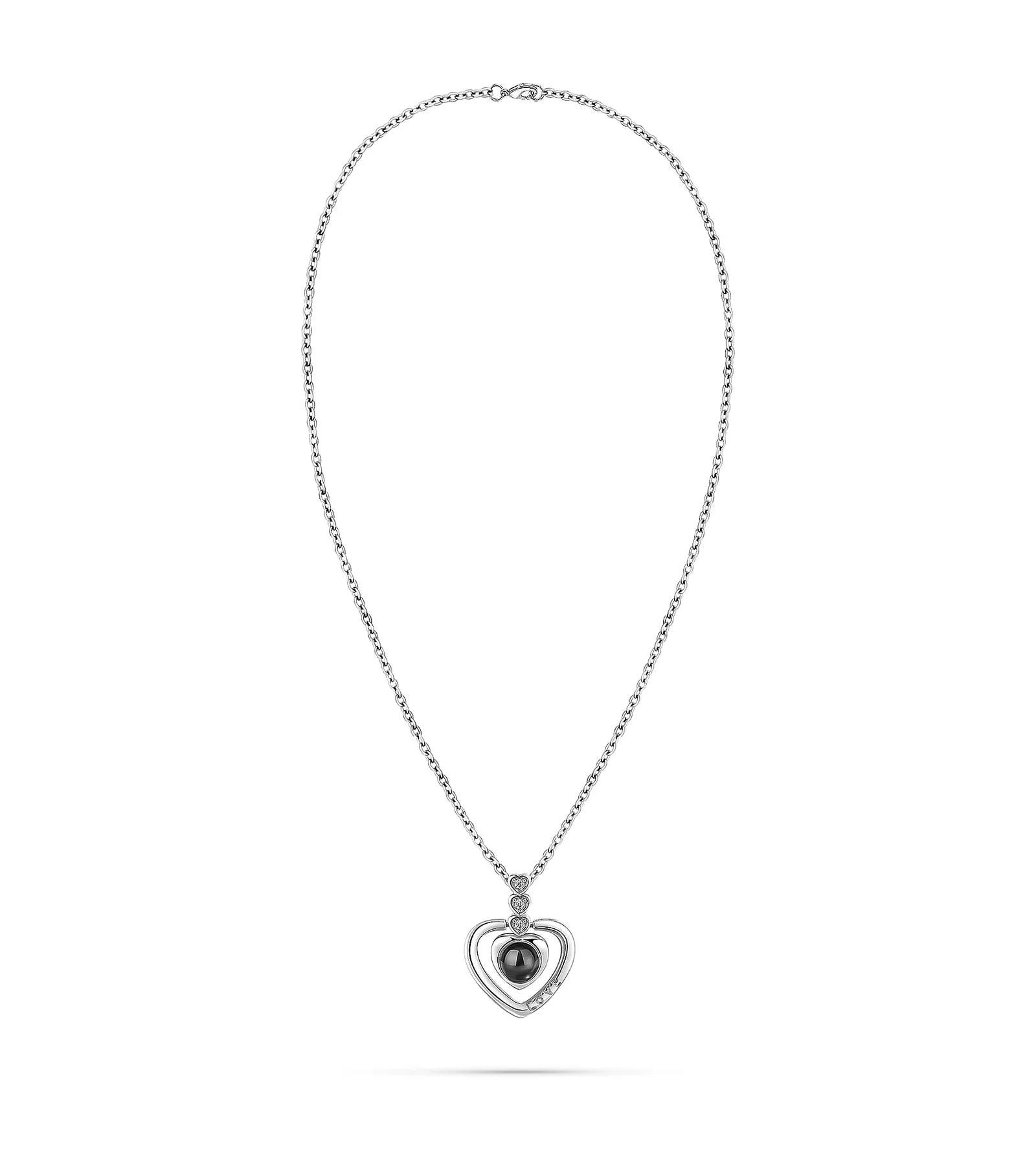 Triple Heart – Custom Pet Photo Projection Necklace