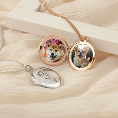 Custom Pet Photo Locket Necklace | Personalised Memory Pendant