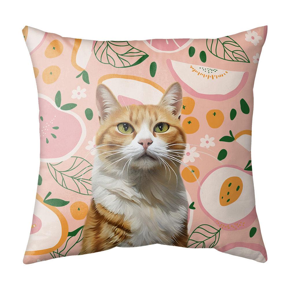 Custom Modern Pet Portrait Pillow