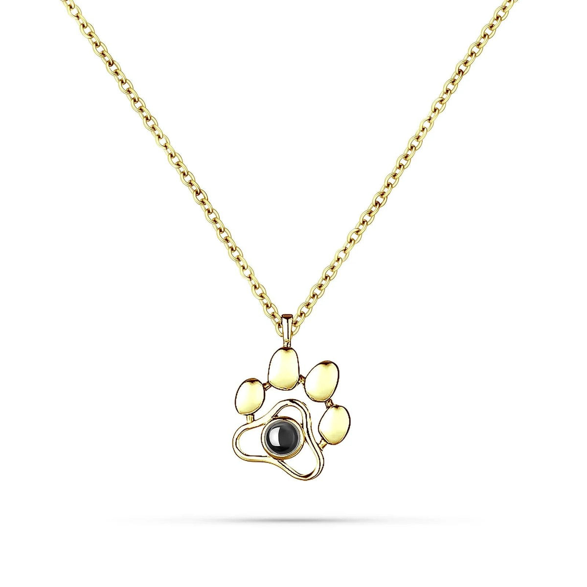 Eternal Bond – Custom Dog Paw Projection Necklace