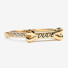 Engraved Bone Ring | Personalized Pet Name Ring