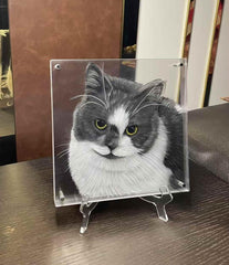 Custom Hand-Painted 3D Layered Pet Portrait