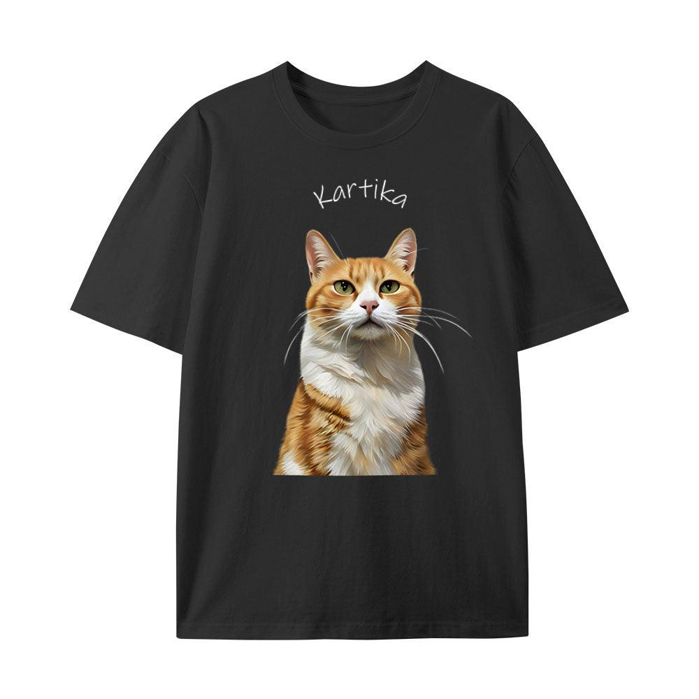 Custom Modern Pet Portrait T-Shirt
