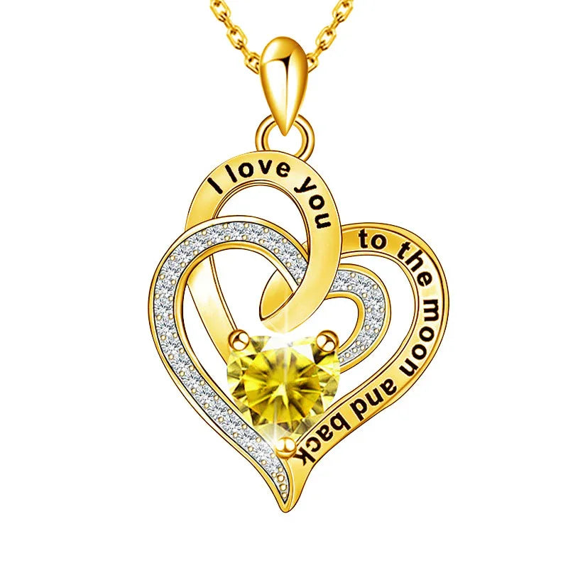 Moonlight Love Birthstone Necklace