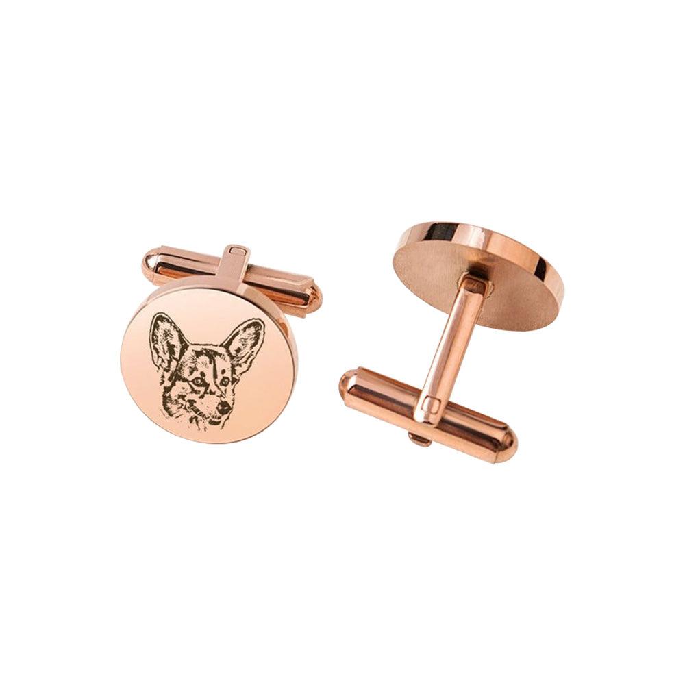 Custom Engraved Pet Cufflinks | Personalised Keepsake for Him