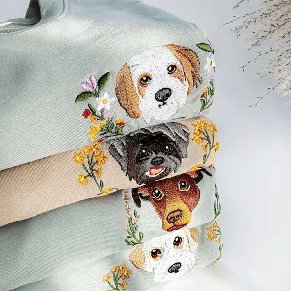 Custom Pet Embroidered Sweatshirt