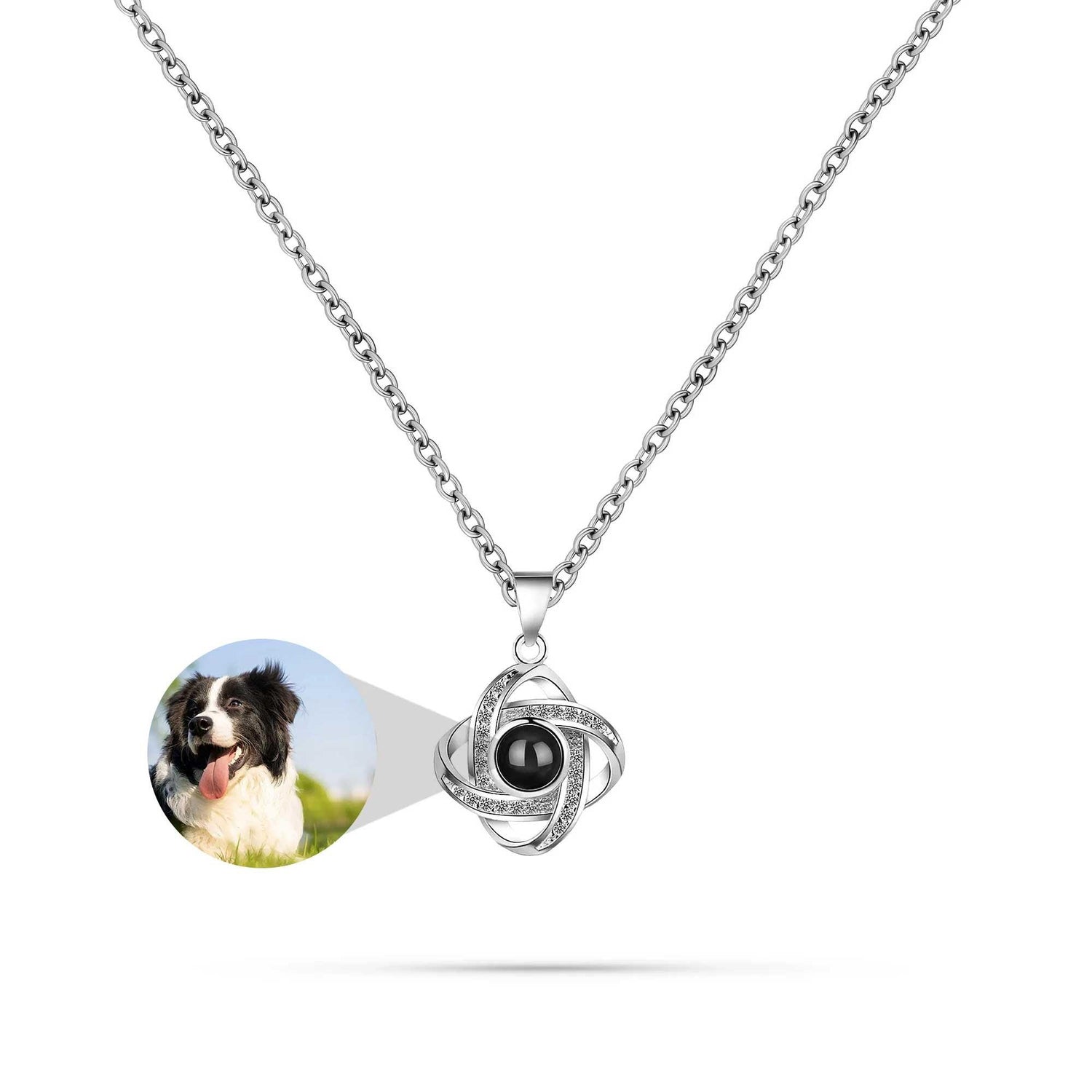 Infinity Knot – Custom Pet Photo Projection Necklace