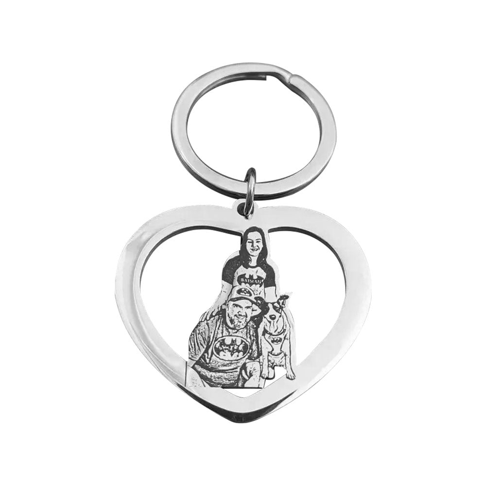 Custom Engraved Pet Keychain – Personalized Dog or Cat Memorial Gift