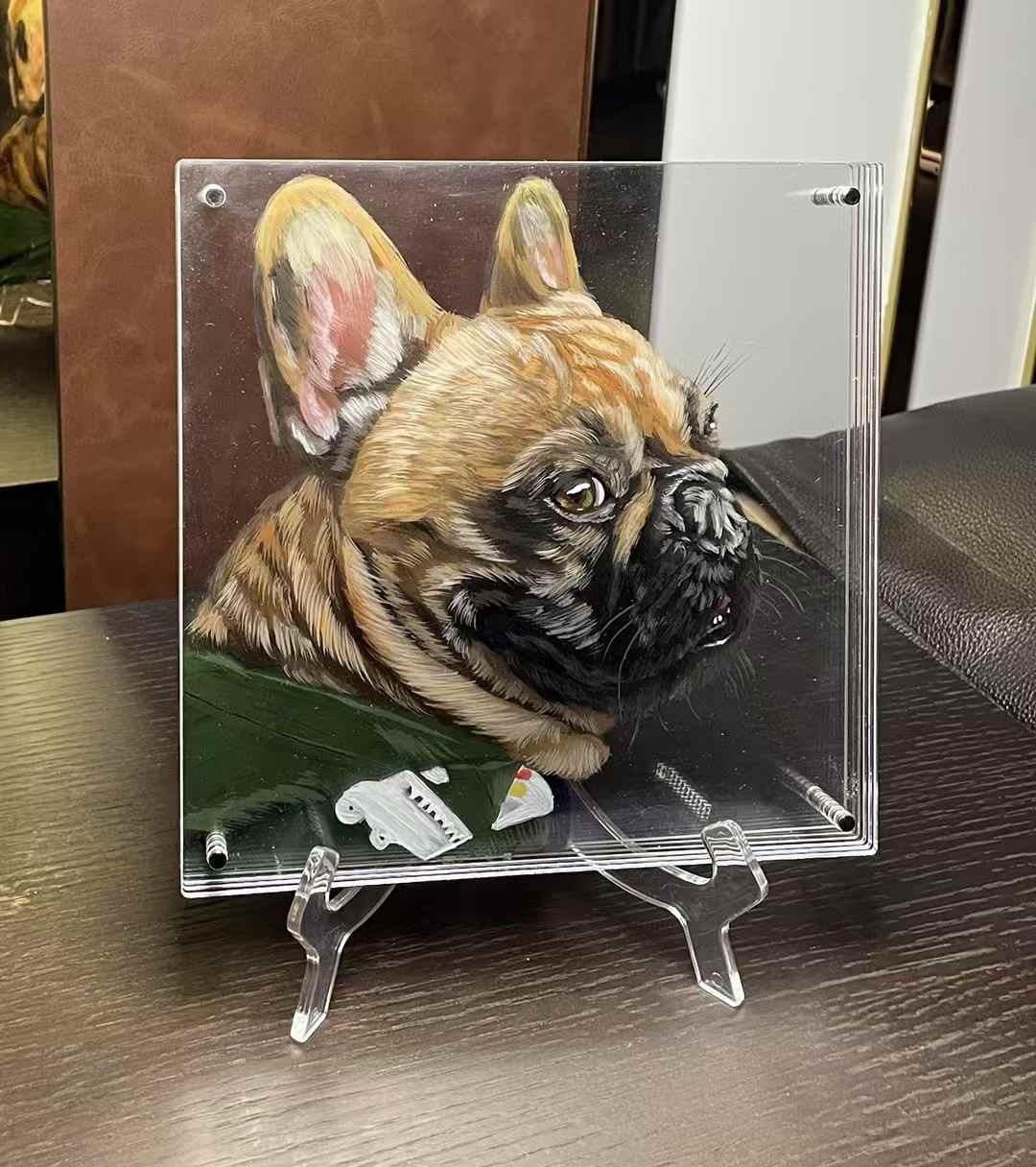 Custom Hand-Painted 3D Layered Pet Portrait