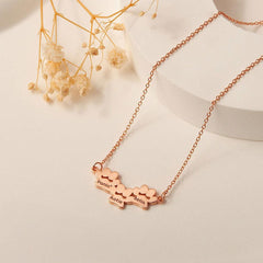 Custom Engraved Paw Print Necklace | Personalised Pet Name Pendant