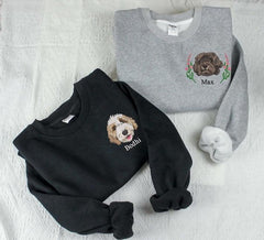 Custom Pet Embroidered Sweatshirt