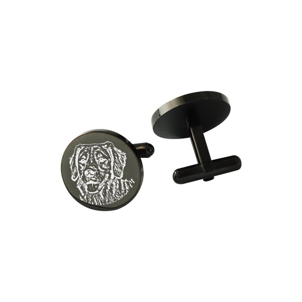 Custom Engraved Pet Cufflinks | Personalised Keepsake for Him