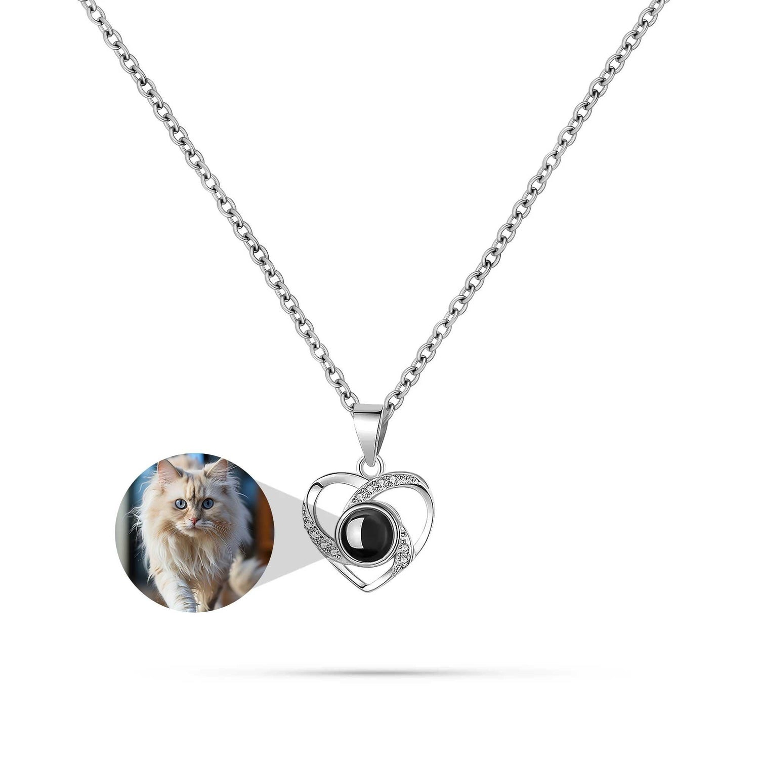 Heart Nest - Custom Pet Photo Projection Necklace