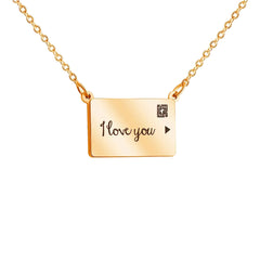 Custom Photo Engraved Pet Portrait Necklace - Personalized Keepsake Jewelry