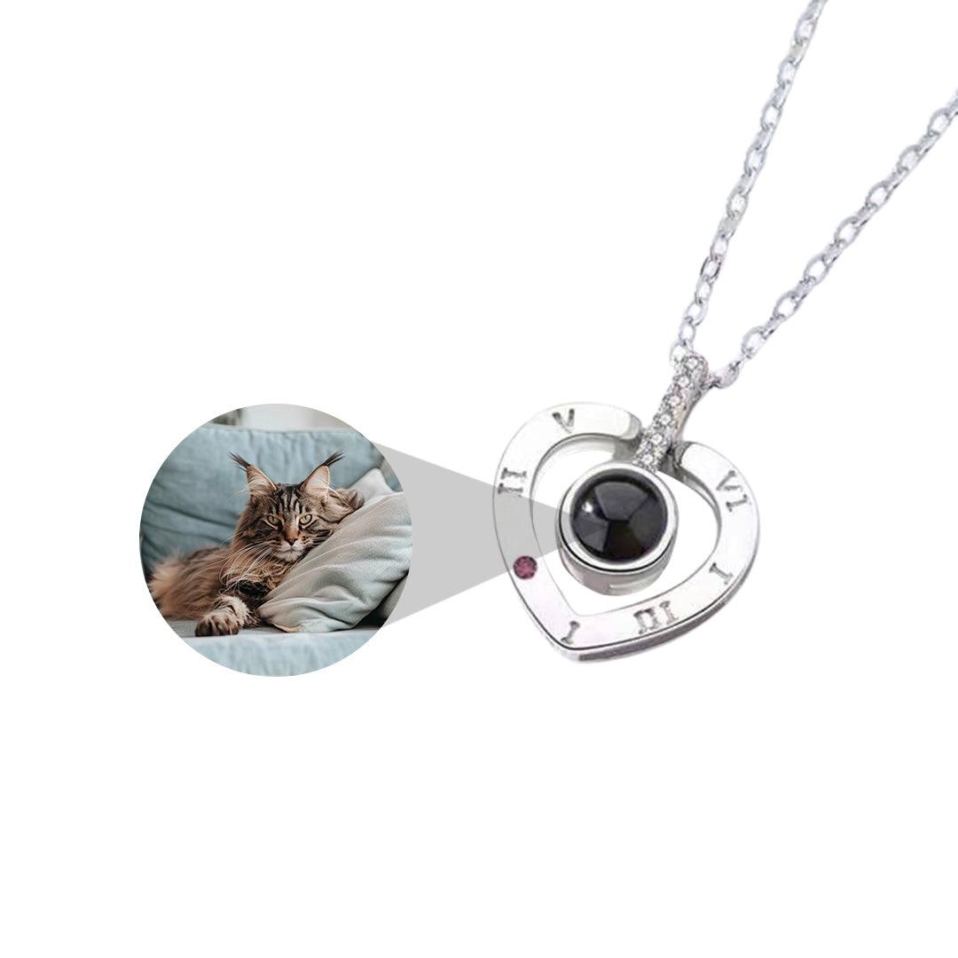 Timeless Heart – Custom Pet Photo Projection Necklace