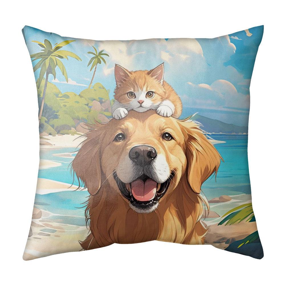 Custom Pet Cartoon Portrait Pillow