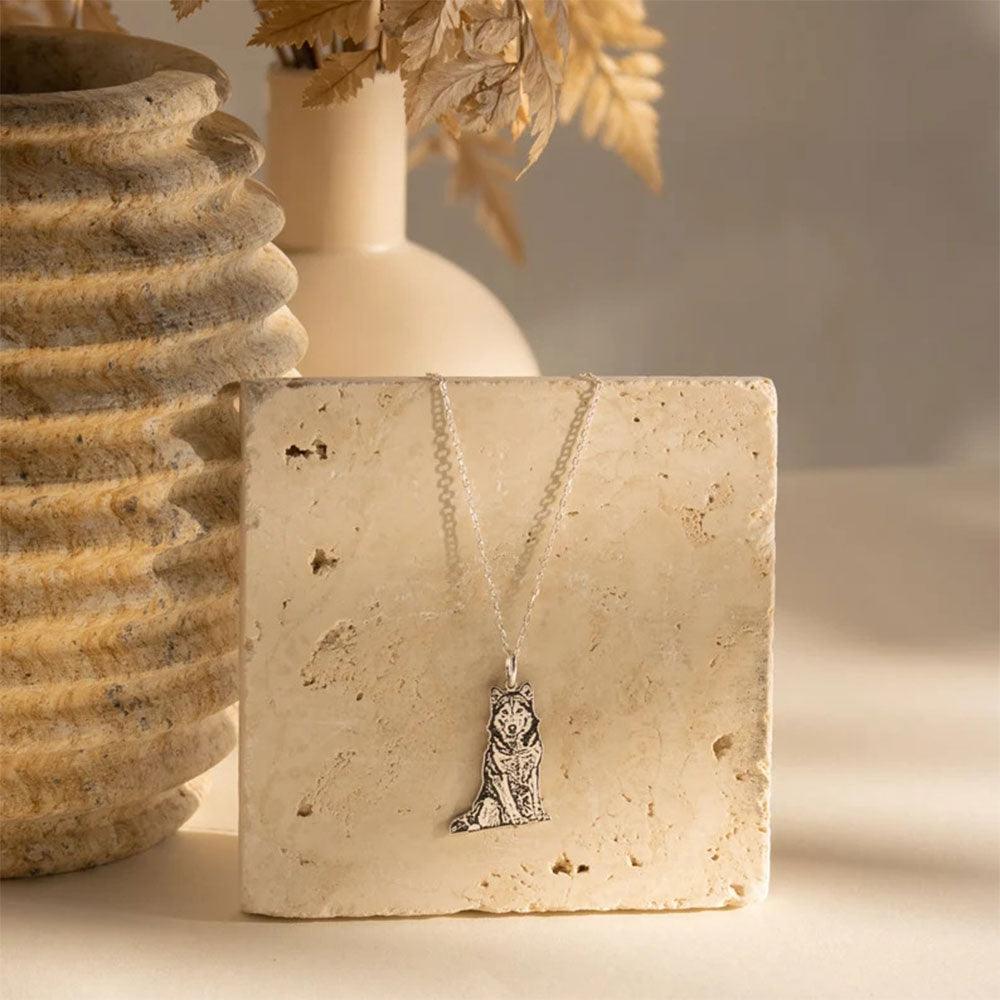 Custom Engraved Pet Necklace | Personalised Animal Silhouette Jewelry