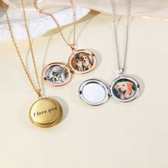 Custom Pet Photo Locket Necklace | Personalised Memory Pendant