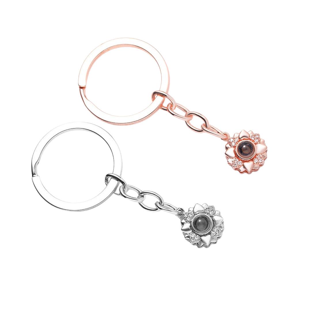 Blooming Memory – Custom Pet Photo Projection Keychain