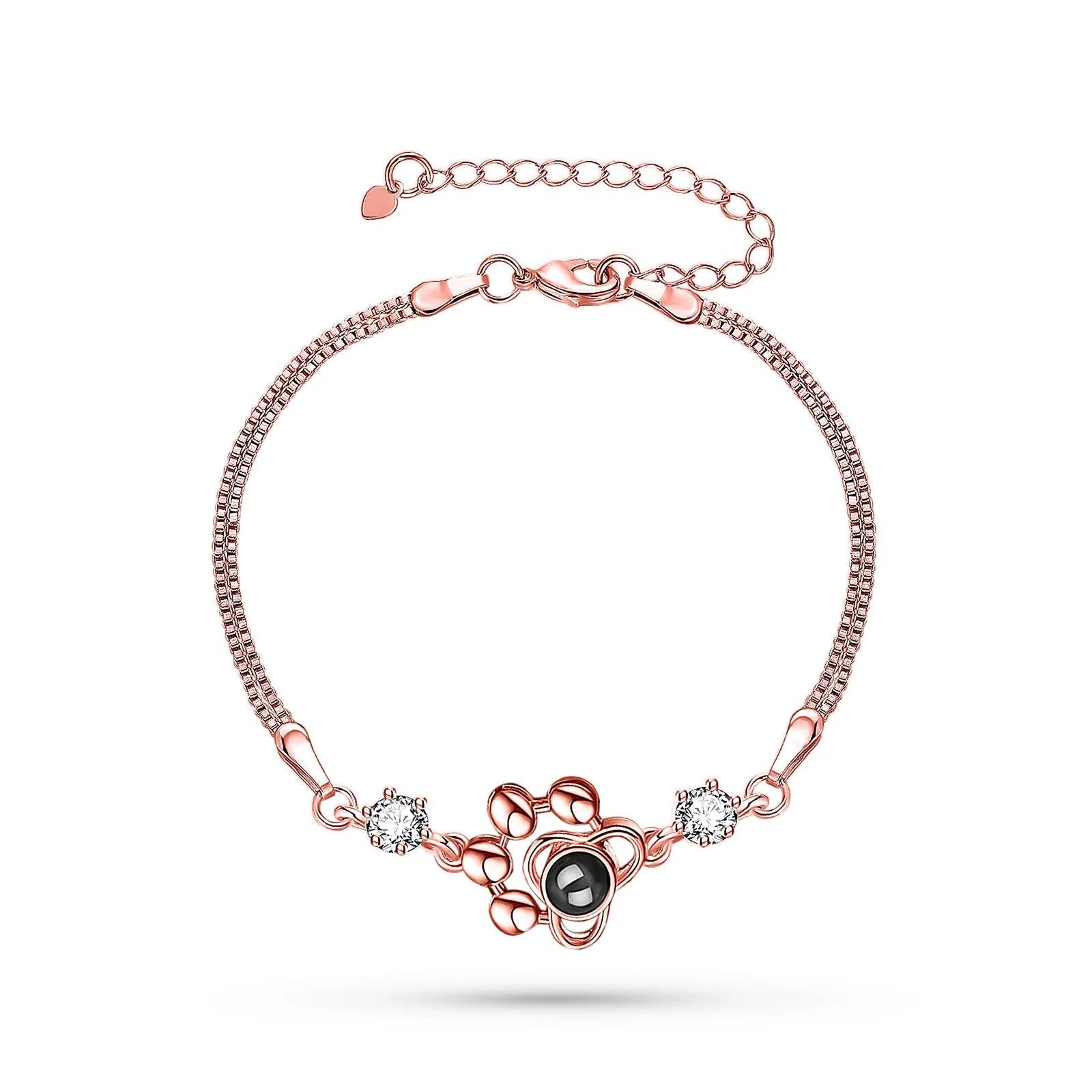 Pawprint of My Heart – Custom Pet Projection Bracelet