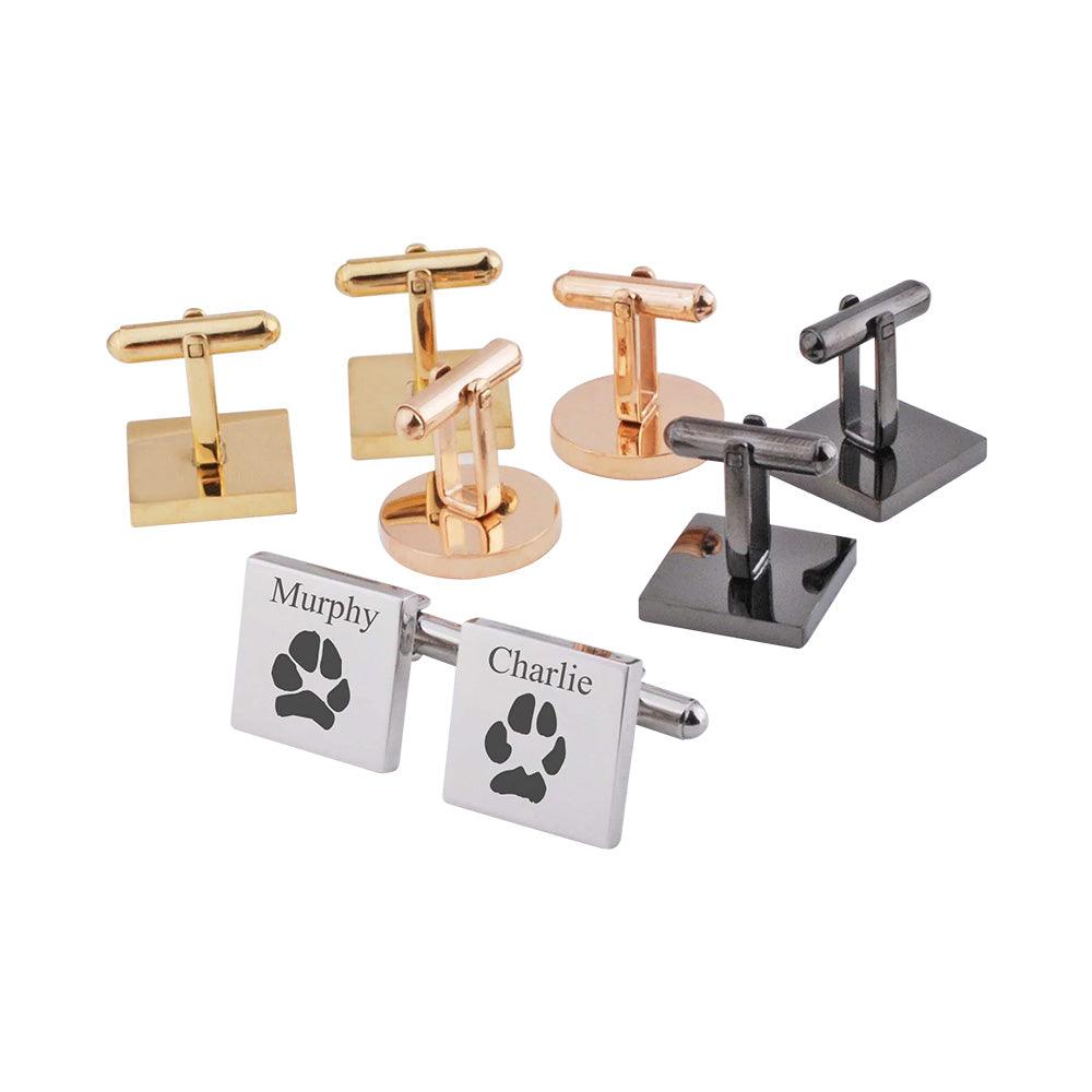 Custom Engraved Pet Cufflinks | Personalised Keepsake for Him