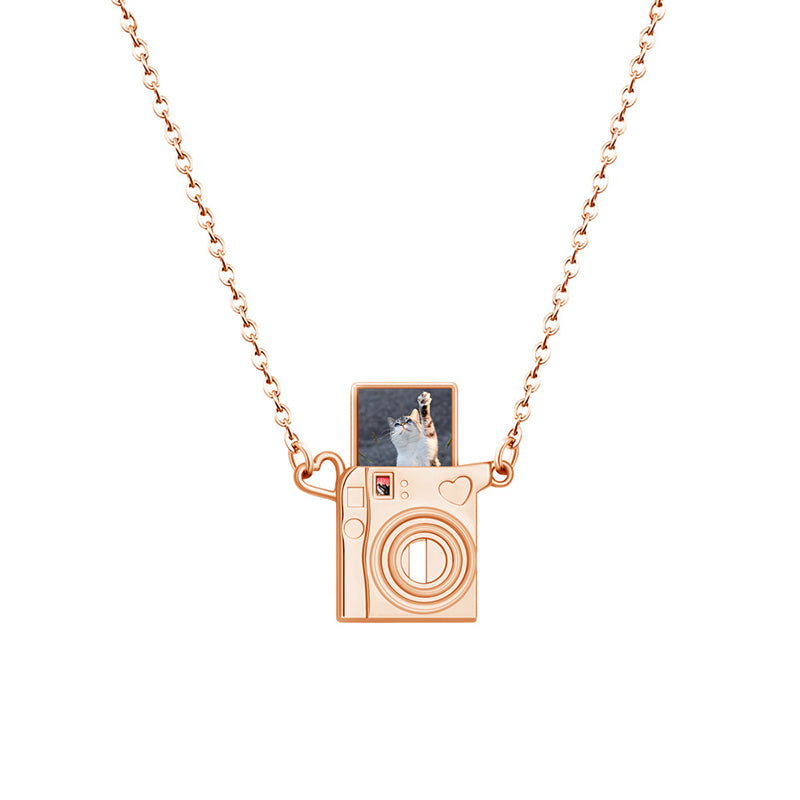 Custom Photo Camera Necklace