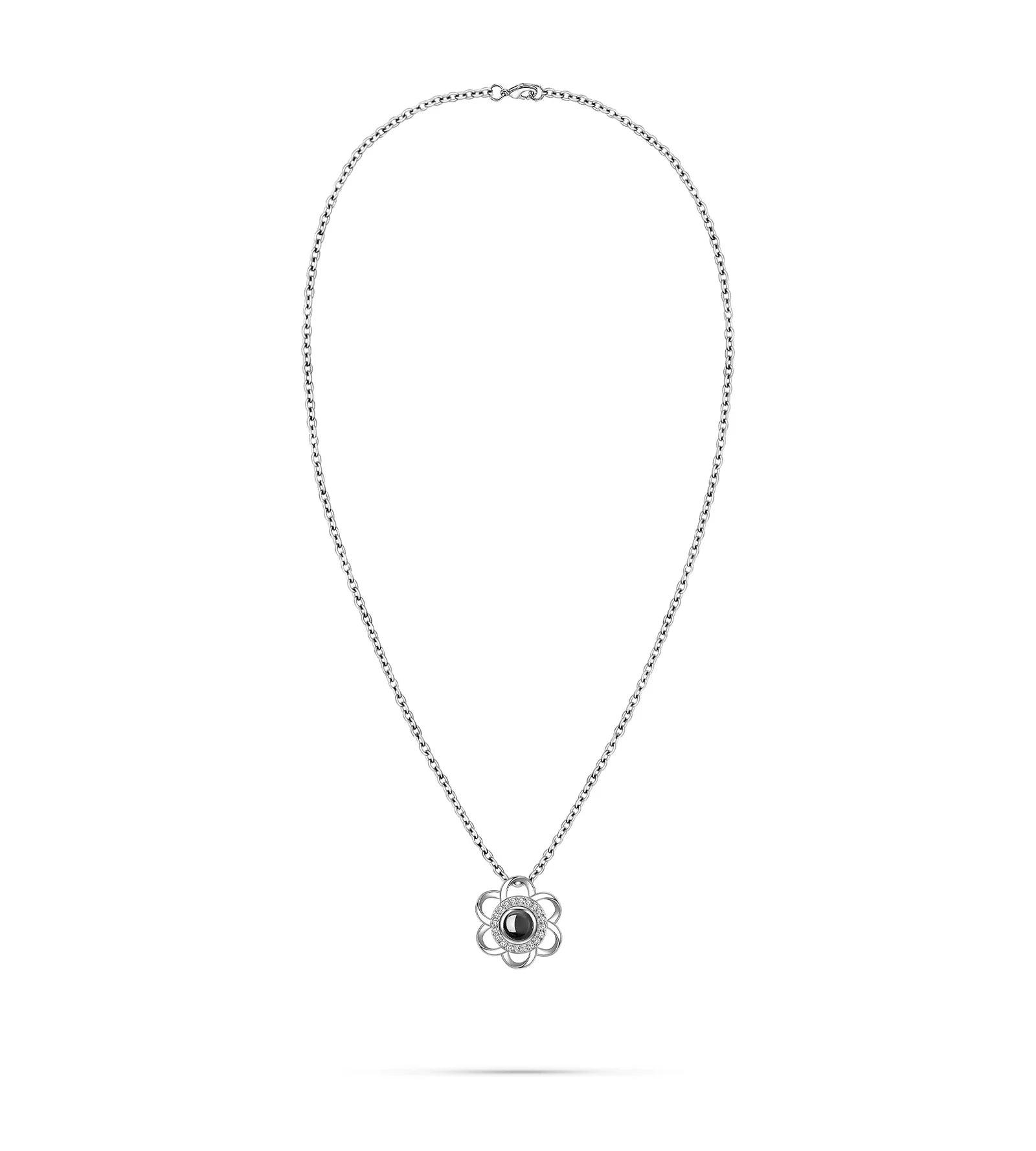Blooming Memory – Custom Pet Photo Projection Necklace