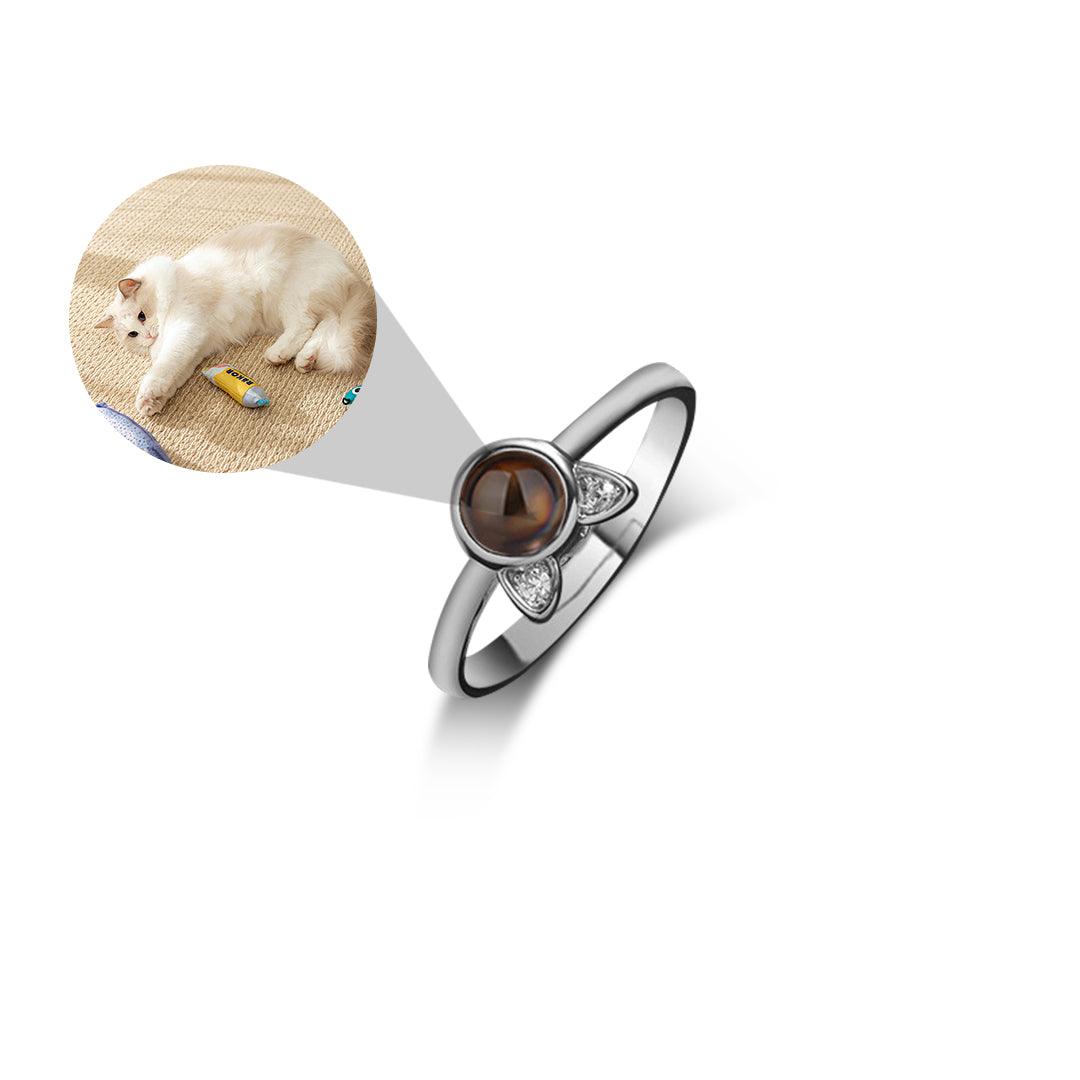 MeowGleam – Custom Cat Ear Pet Photo Projection Ring