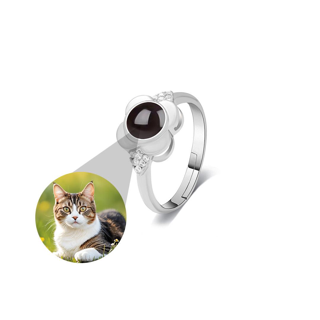 Blooming Memory – Custom Pet Photo Projection Ring