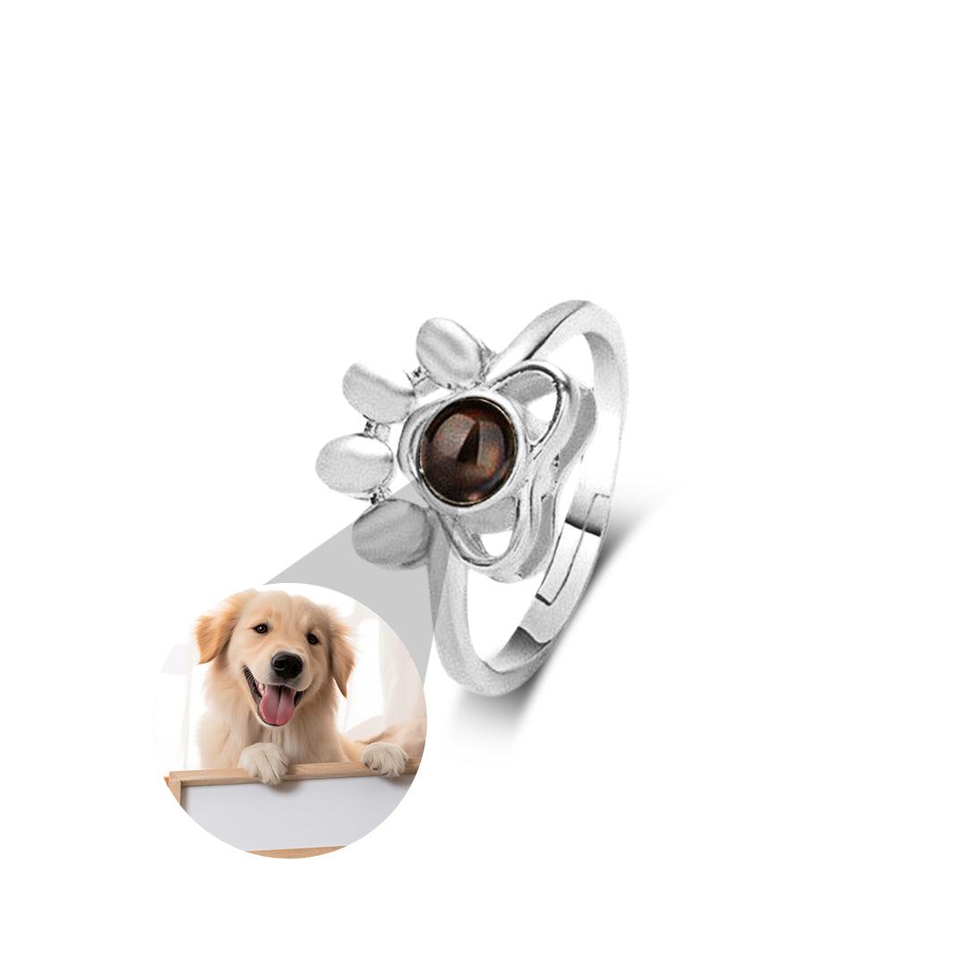 PawPromise – Custom Pet Paw Photo Projection Ring