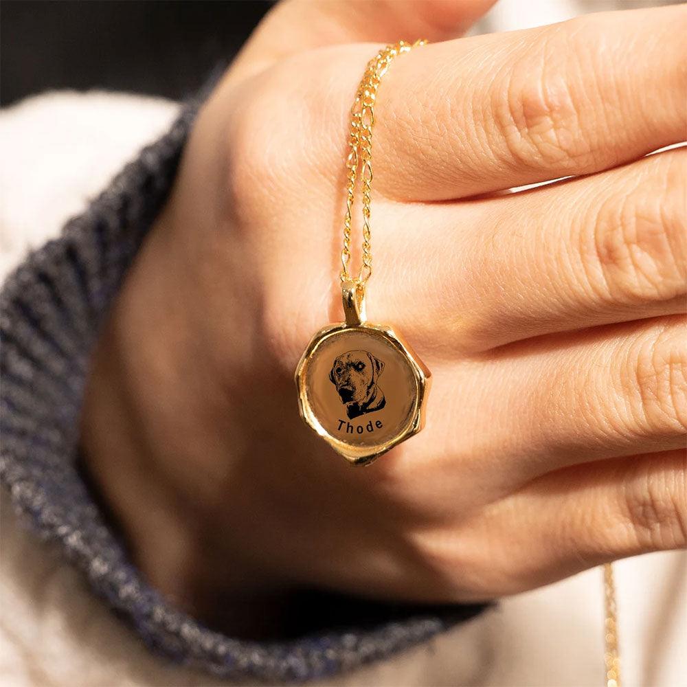 Personalised Pet Necklace | Deep Engraved Photo Jewellery