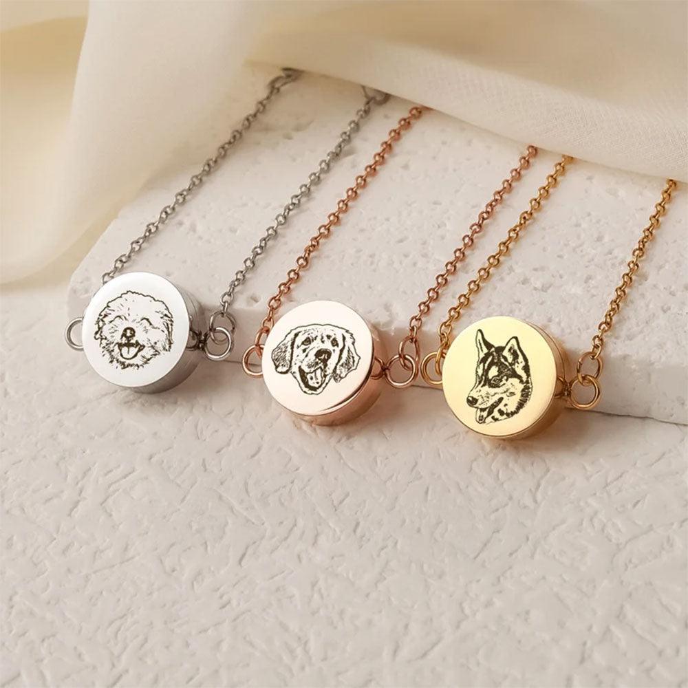 Custom Engraved Pet Hair Bracelet | Personalised Memorial Keepsake