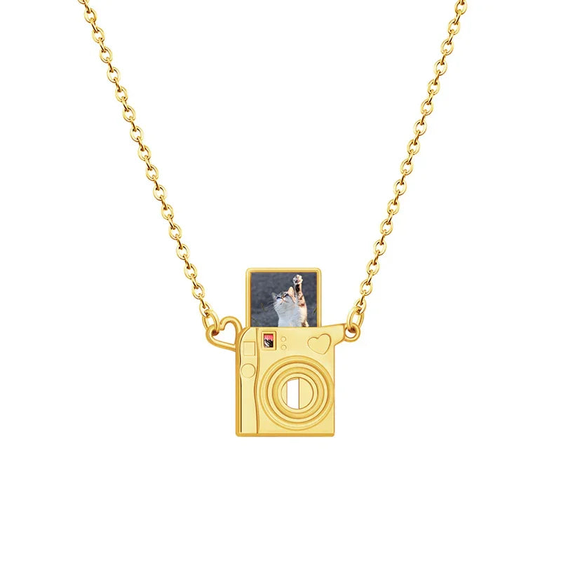 Custom Photo Camera Necklace