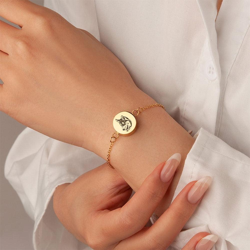Custom Engraved Pet Hair Bracelet | Personalised Memorial Keepsake