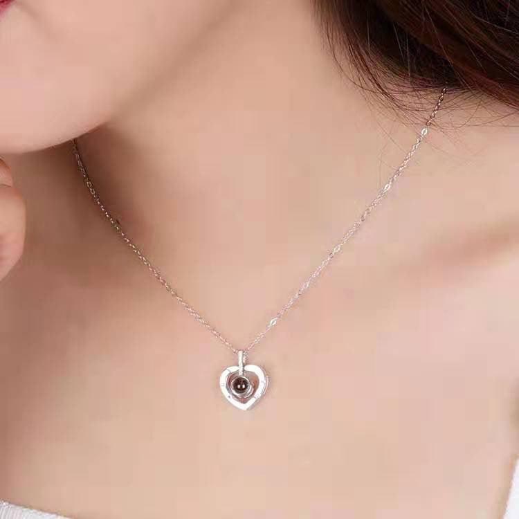 Timeless Heart – Custom Pet Photo Projection Necklace