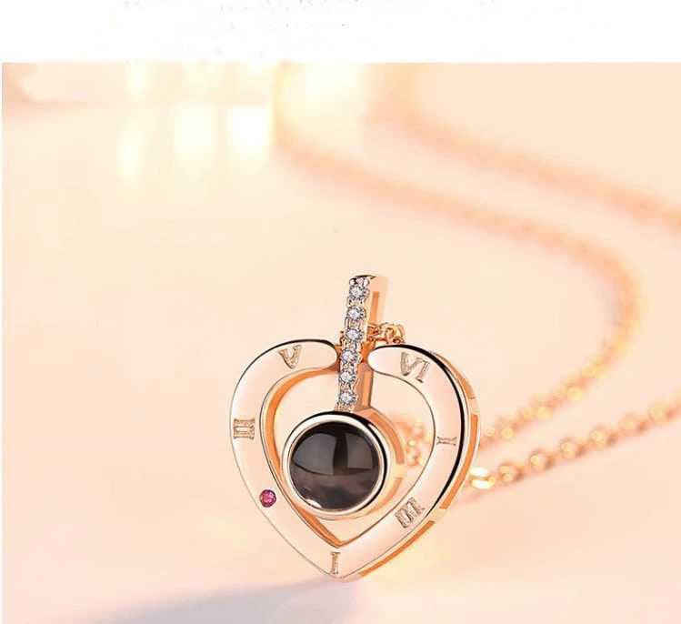 Timeless Heart – Custom Pet Photo Projection Necklace