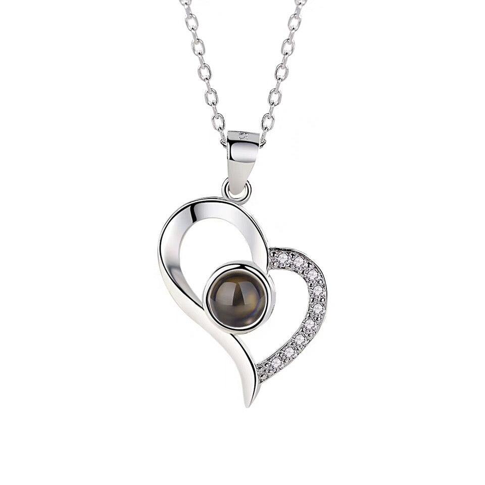 Forever Heart – Custom Pet Photo Projection Necklace