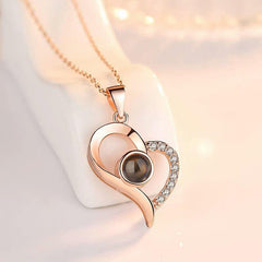 Forever Heart – Custom Pet Photo Projection Necklace