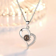 Forever Heart – Custom Pet Photo Projection Necklace